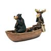 Design Toscano Moose and Black Bear in a Boat Statue HF665392